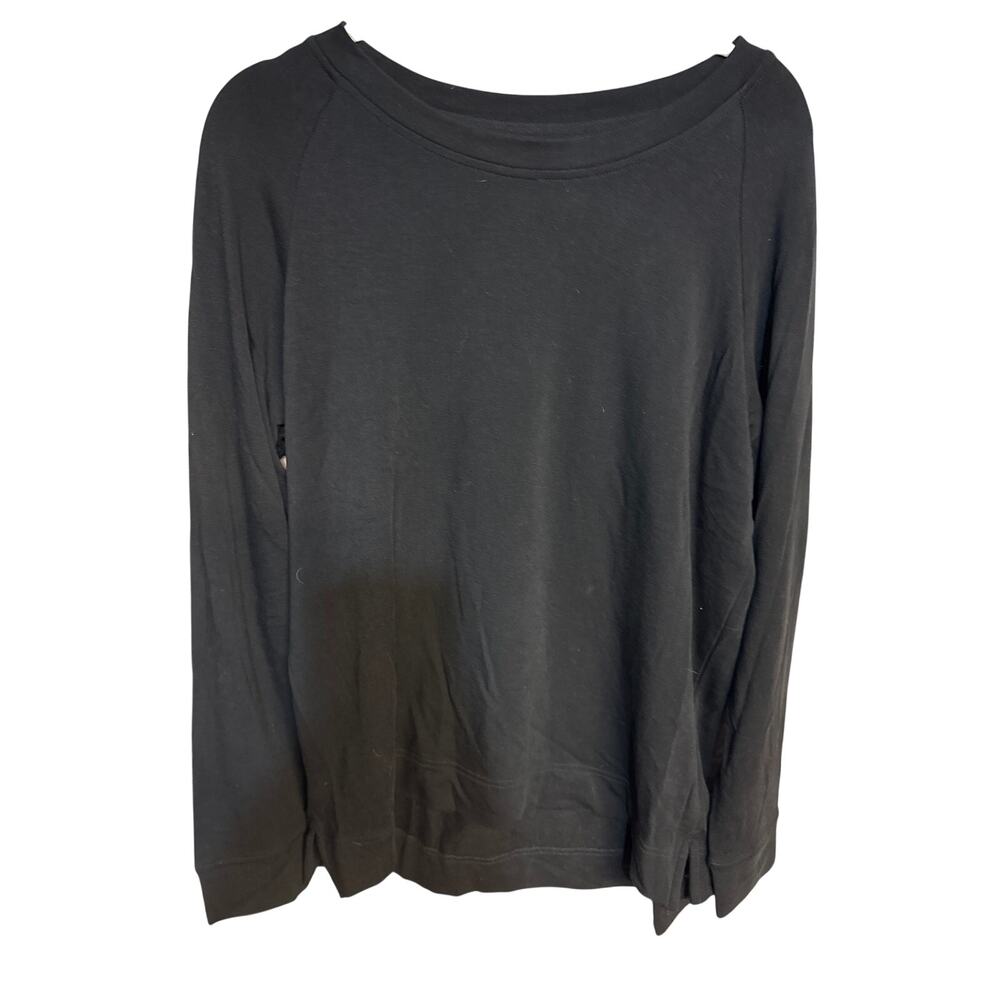 LOU & GREY ANN TAYLOR LOFT CREWNECK - BLACK SIZE LARGE L